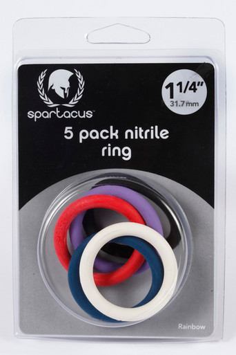 COCK RINGS NITRILE 5PC RAINBOW | SPR76 | [category_name]