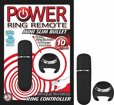 POWER RING REMOTE MINI SLIM BULLET BLACK | NW23721 | [category_name]