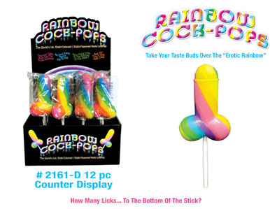 RAINBOW COCK POP 12PC DISPLAY | HO2161D | [category_name]