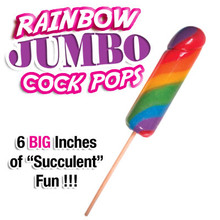 JUMBO RAINBOW COCK POPS 6PC DISPLAY | HO2353D | [category_name]
