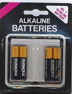 DURACELL AAA BATTERIES 4 PACK | NO725 | [category_name]