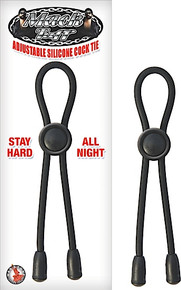 MACK TUFF ADJUSTABLE SILICONE COCK TIE BLACK | NW25252 | [category_name]
