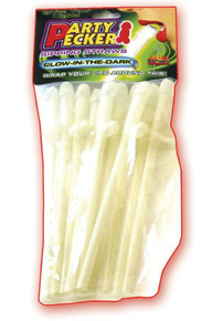 PARTY PECKER SIPPING STRAWS-GLOW-10PK | HO2102 | [category_name]