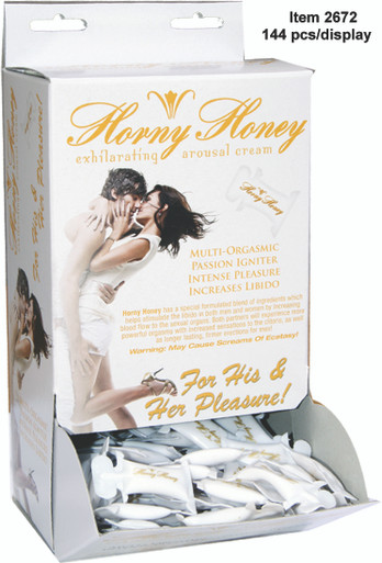 HORNY HONEY AROUSAL GEL 144PC DISPLAY | HO2672 | [category_name]