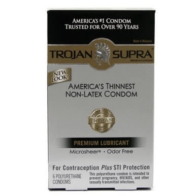 TROJAN SUPRA LUBRICATED 6PC | T90242 | [category_name]