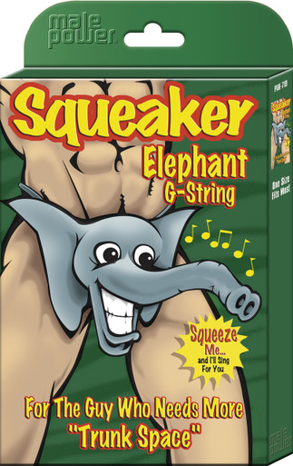 Squeaker Elephant G-String Assorted | MPPAK708 | [category_name]