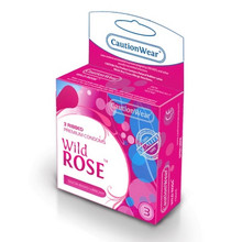 WILD ROSE RIBBED LUBRICATED CONDOMS 3PK | RCW03WR | [category_name]