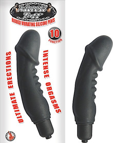 MACK TUFF RIBBED SILICONE PENIS BLACK | NW2522 | [category_name]