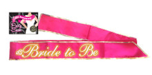 BRIDE TO BE SASH GLOW IN THE DARK
