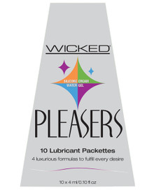 WICKED PLEASERS 10 LUBRICANT PACKETTES DISPLAY