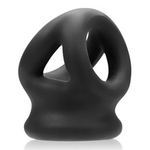 TRI SQUEEZE COCKSLING BALL STRETCHER OXBALLS SILICONE/TPR BLEND BLACK ICE