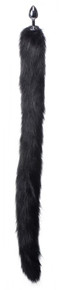 TAILZ EXTRA LONG MIDNIGHT MINK TAIL METAL ANAL PLUG