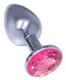 9'S SILVER STARTER BEJEWELED STAINLESS STEEL PLUG