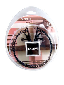 NIPPLE CLAMPS ALLIGATOR W/CHAIN BLACK