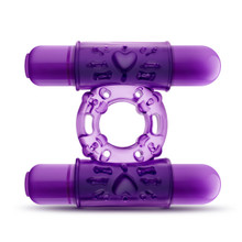 PLAY WITH ME DOUBLE PLAY DUAL VIBRATING COCKRING PURPLE