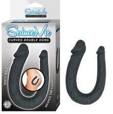 SEDUCE ME CURVED DOUBLE DONG- BLACK