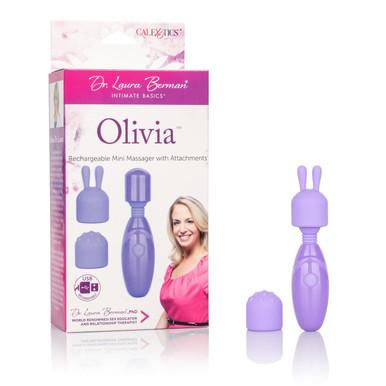 DR LAURA BERMAN OLIVIA RECHARGEABLE MINI MASSAGER W/ ATTACHMENTS | SE973050 | [category_name]