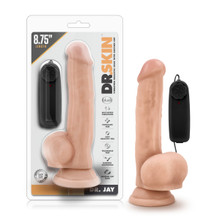 DR. SKIN DR. JAY 8.75IN VIBRATING COCK W/ SUCTION CUP VANILLA