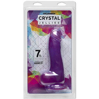 CRYSTAL JELLIES MASTER COCK W/ BALLS 7.5 IN PURPLE  | DJ028821 | [category_name]