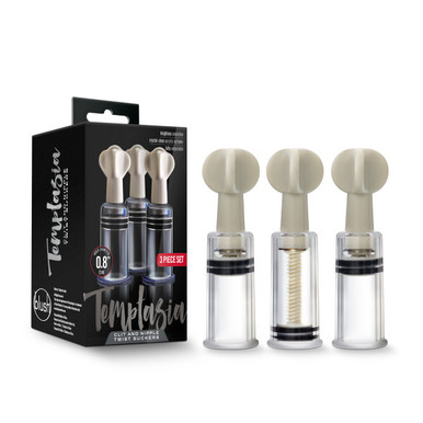 TEMPTASIA CLIT & NIPPLE TWIST SUCKERS SET OF 3 CLEAR  | BN39991 | [category_name]