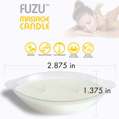 FUZU MASSAGE CANDLE FIJI DATES & LEMON PEEL 4 OZ  | DLMCFIJI | [category_name]