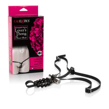 RECHARGEABLE SILICONE LOVER'S THONG W/ PLEASURE BEADS | SE006060 | [category_name]