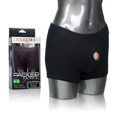 PACKER GEAR BLACK BOXER BRIEF HARNESS 2XL/3XL  | SE157625 | [category_name]