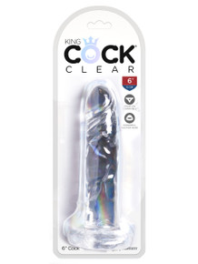 KING COCK CLEAR 6 IN COCK