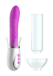 PUMPED TWISTER 4 IN 1 COUPLES RECHARGEABLE PUMP KIT PURPLE