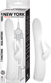 VIBES OF NEW YORK HEAT-UP ROTATING MASSAGER WHITE