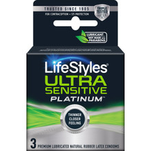 LIFESTYLES ULTRA SENSITIVE PLATINUM 3PK