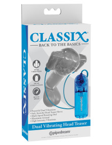 CLASSIX DUAL VIBRATING HEAD TEASER BLUE
