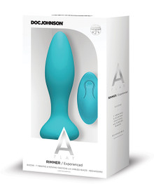 A-PLAY RIMMER EXPERIENCED ANAL PLUG RECHARGEABLE W/ REMOTE TEAL