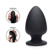 SQUEEZE-IT SILEXPAN ANAL PLUG LARGE BLACK