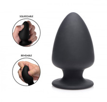 SQUEEZE-IT SILEXPAN ANAL PLUG SMALL BLACK