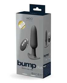 VEDO BUMP PLUS RECHARGEABLE REMOTE CONTROL ANAL VIBE JUST BLACK