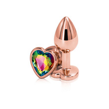 REAR ASSETS ROSE GOLD HEART SMALL RAINBOW