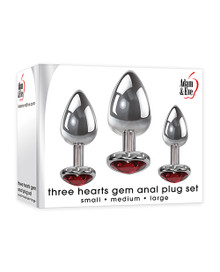 THREE HEARTS GEM ANAL PLUG SET