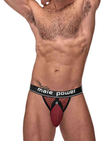 COCK PIT COCK RING JOCK BURGUNDY S/M