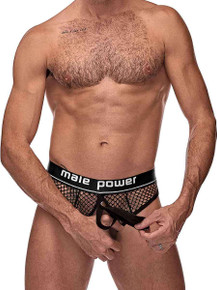 COCK PIT COCK RING THONG BLACK S/M
