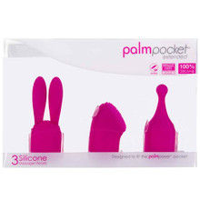 PALM POWER POCKET EXTENDED 3 SILICONE MASSAGER HEADS 