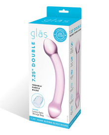 GLAS DOUBLE TROUBLE PURPLE DILDO 