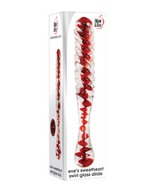 ADAM & EVE EVE'S SWEETHEART SWIRL GLASS DILDO 