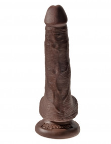 KING COCK 6 IN COCK W/BALLS BROWN 