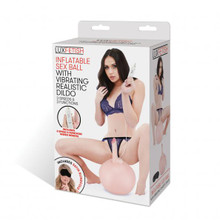 LUX FETISH INFLATABLE SEX BALL W/ VIBRATING DILDO 