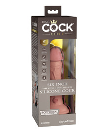 KING COCK ELITE 6 IN VIBRATING DUAL DENSITY LIGHT 