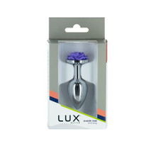 LUX ACTIVE PURPLE ROSE 3.5IN METAL BUTT PLUG SMALL 