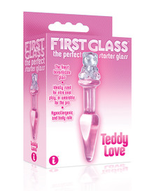 THE 9S FIRST GLASS TEDDY LOVE BUTT PLUG PINK 