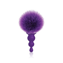 THE 9S COTTONTAILS BUNNY TAIL BUTT PLUG BEADED PURPLE 