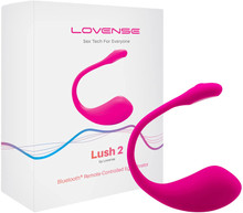 LOVENSE Lush 2 Bullet Vibrator, Redesigned Powerful & Quiet Stimulator as seen on Chaturbate, Improved Long Distance Bluetooth Remote Reach with Music Sync, Partner & App Control